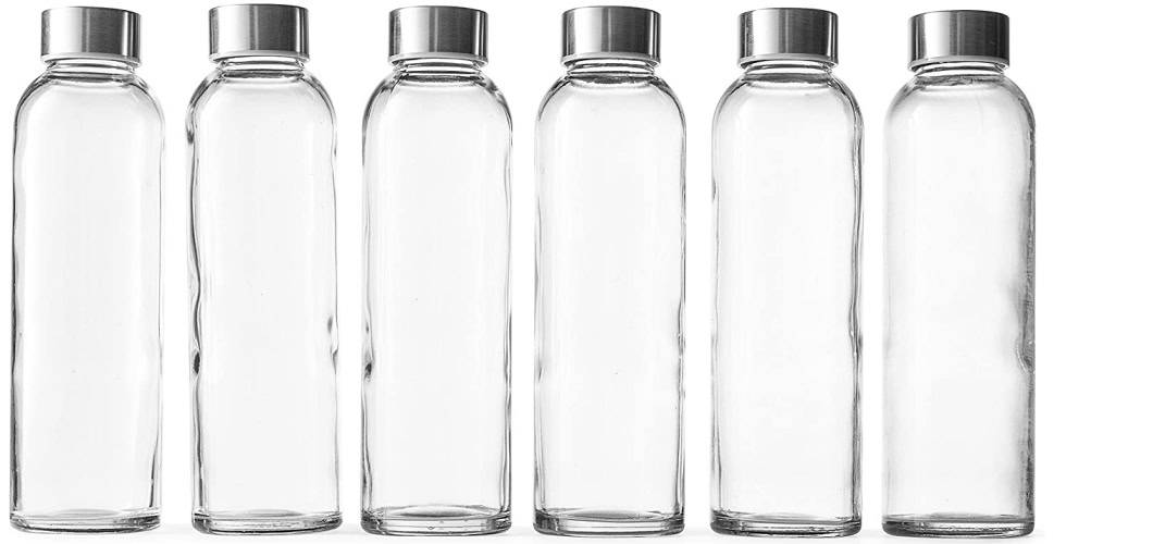 glass drinking bottles