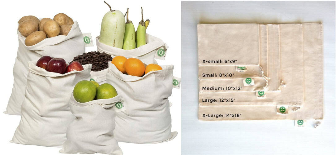 organic cotton produce bags