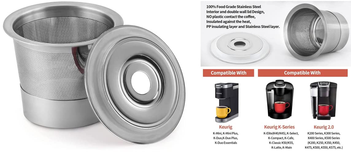 stainless steel k-cup filter for keurig