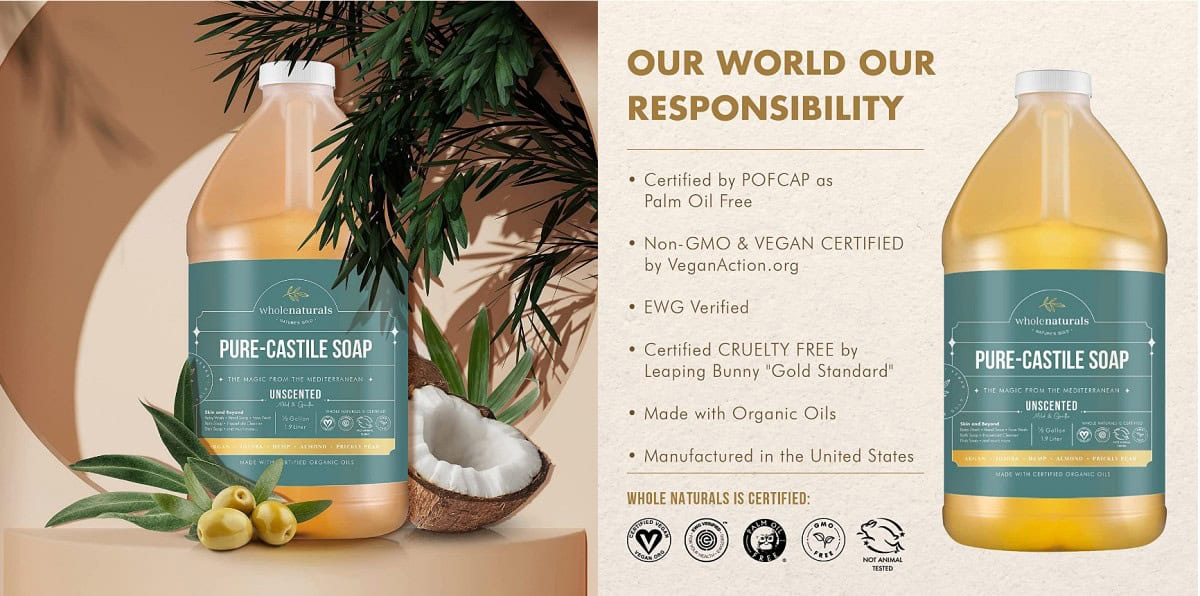 Whole Naturals Castile Soap Shampoo